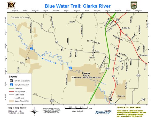 Clarks River National Wildlife Refuge Map