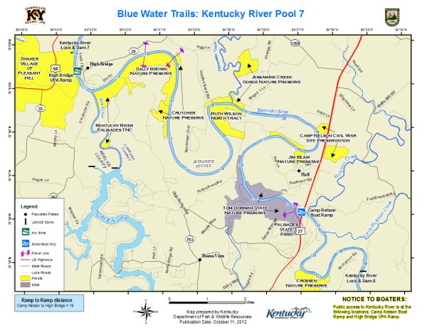 Kentucky River, Pool 7 Map